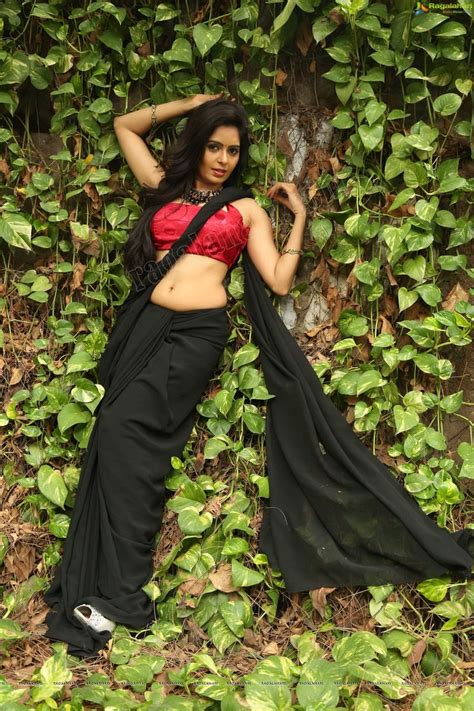 Madhumitha In Black Saree Ragalahari Exclusive Photo Shoot 15312 Hot