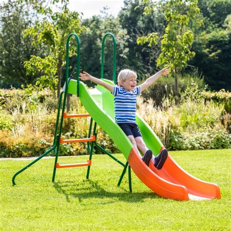 New Orangegreen Large Childrens 8ft Wavy Slide Garden And Outdoor