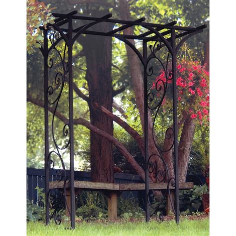 Tin is a cheap metal material you can use for a garden arbors. Panacea Garden Arbor with Vines & Reviews | Wayfair