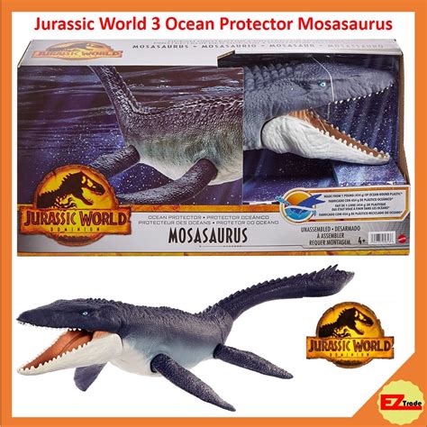 Mattel Jurassic World 3 Dominion Ocean Protector Mosasaurus Dinosaur Action Figure Hgv34