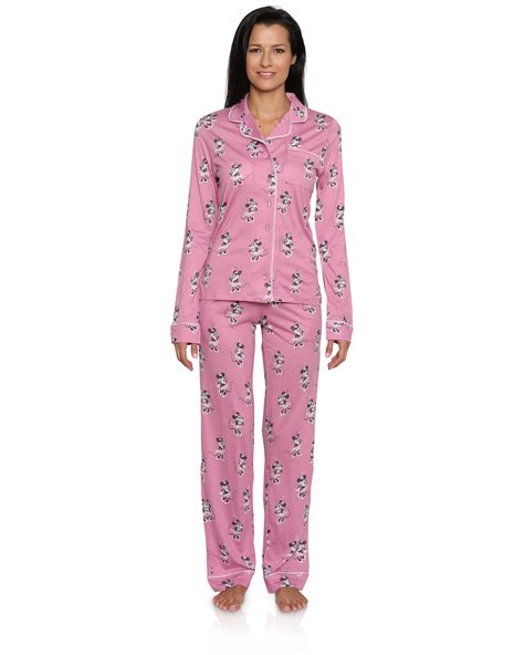 Minnie Mouse Disney Womens Pajama Soft Coat And Pants Adult Sleepwear