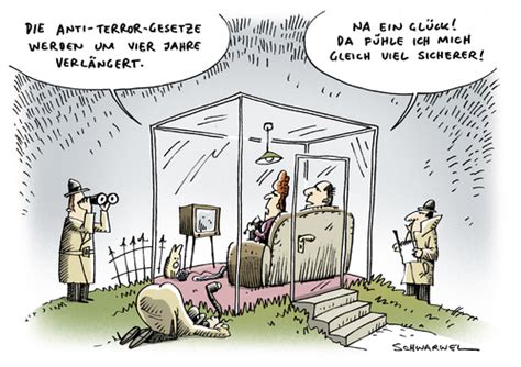 Europa und deutschland sind durch den internationalen terrorismus bedroht, sagte de maizière weiter. Anti Terror Gesetze von Schwarwel | Politik Cartoon | TOONPOOL
