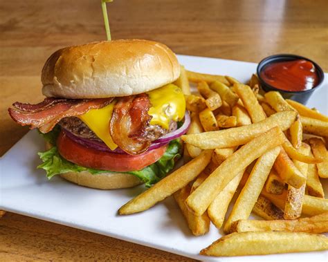 Bacon Cheeseburger And Fries