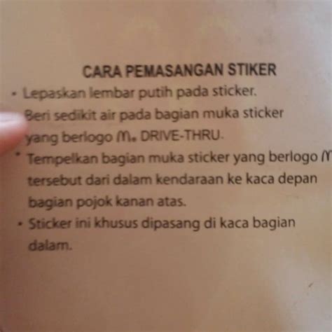 Maybe you would like to learn more about one of these? Cara Mendapat Stiker Drive Thru Mcd : 5 Kreasi Daur Ulang ...
