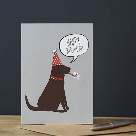 Chocolate Labrador Birthday Card Labrador Retriever Labrador Art Diy