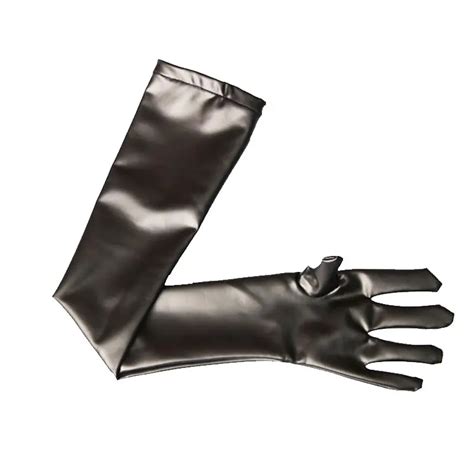 Sexy Women Faux Leather Shiny Long Latex Glove Punk Gloves Outfit Mittens Culb Wear Cosplay