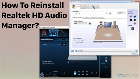 ¿cómo Reinstalar Realtek Hd Audio Manager