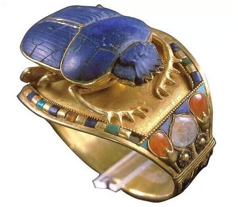 Bracelet Of Tutankhamun With Scarab Ancient Egyptian Jewelry