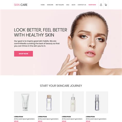 Skin Care Products Selling Best Responsive Website Design