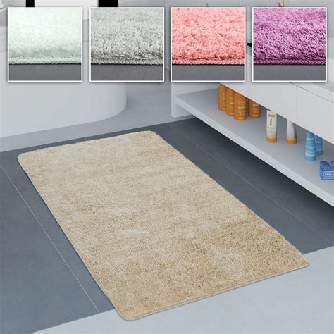 Badezimmer Teppich Einfarbig Kuschelig Gemütlich In Versch ...