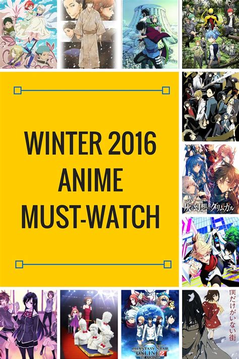 Winter 2016 Anime Must Watch
