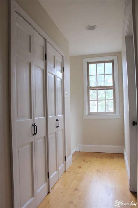 Clad folding door details are shown. DIY Bi-Fold Closet Door Makeover on a Budget in 1 Day ...