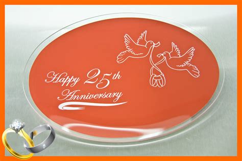 The 25th anniversary of raw. Happy 25th Anniversary plate - engravable oval