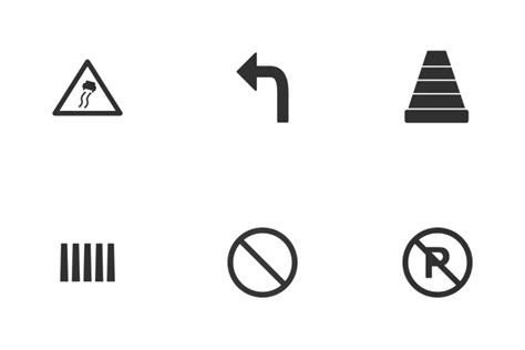 Road Sign Line Icon Pack 24 Free Download Sign And Symbols Icons
