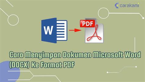 4 Cara Menyimpan Dokumen Microsoft Word Docx Ke Format Pdf