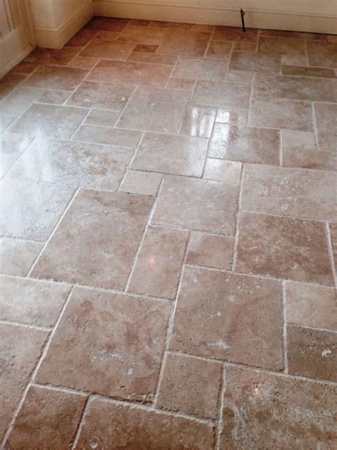 Help, my travertine pool deck is very slippery!! Travertine Tiled Floor Polished in Stratford upon Avon ...