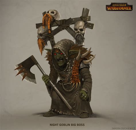 Tw Warhammer Concept Art Night Goblin Big Boss By Telthona On Deviantart Warhammer Fantasy