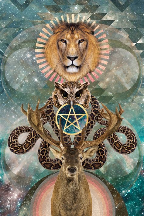 Spirit Animal Totem Poster Lion Spirit Animal Spirit Animal Totem