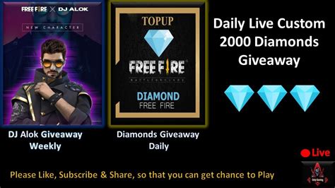 Trademarks belong to their respective owners. Garena Free Fire 🔥🔥🔥Live 🎥 Diamonds 💎💎💎 Giveaway ⚔️ Custom ...