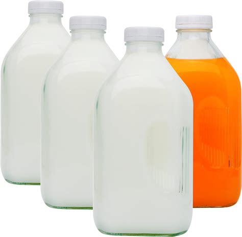 Accguan 2 Quart Glass Milk Bottles 67oz Glass Bottles With
