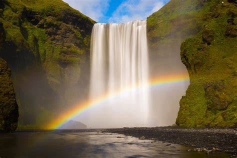 Rainbow At Skogafoss Western Iceland Joseph Rossbach Photography