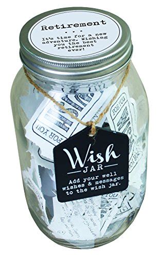 This personalized engraved desk clock is a unique retirement gift to give. Top Shelf Retirement Wish Jar ; Personalized Gift for Men ...