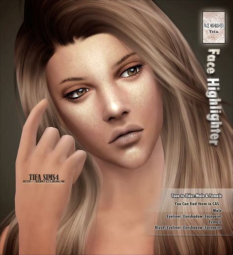 My Sims 4 Blog Face Highlighter For Males And Females By Tifa