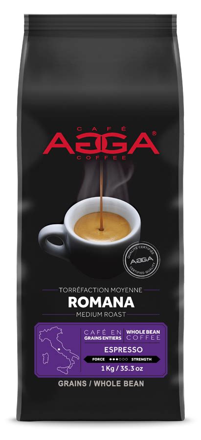 Café AGGA. espresso gourmet coffee beans romana whole bean premium ...