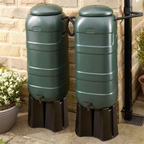 100 litre slimline water butt twin pack free link kit aqualogic wc ltd