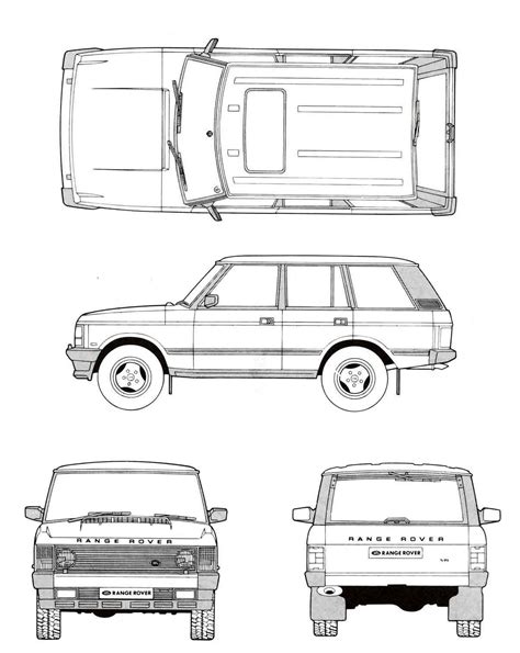 Blueprint Range Rover Classic Range Rover Land Rover Models
