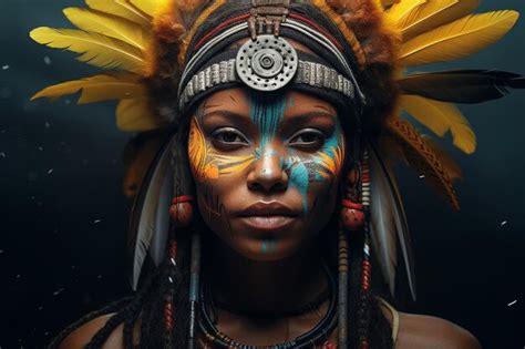 Premium Ai Image Portraits Of People In Tribal Illustrations