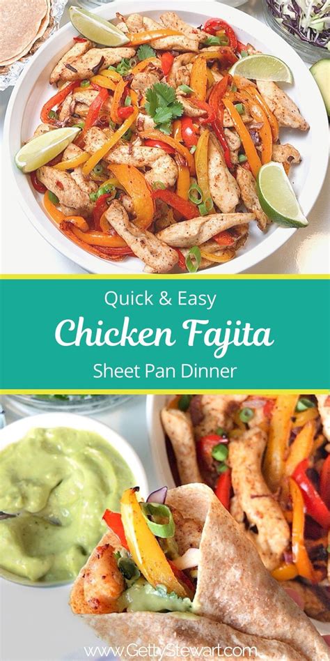 Quick And Easy Chicken Fajita Sheet Pan Dinner Recipe Sheet Pan Dinners Easy Sheet Pan