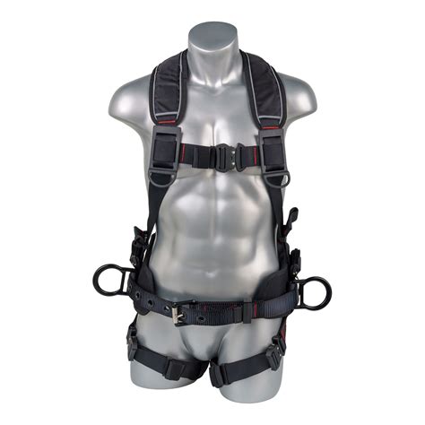 Harness Pt QCB Padded Back And Legs Back D Ring Side D Rings With Positioning Belt Black