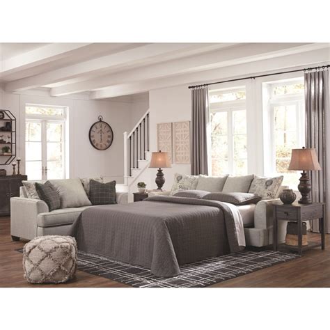 Signature Design By Ashley Velletri Queen Sleeper Sofa In Pewter