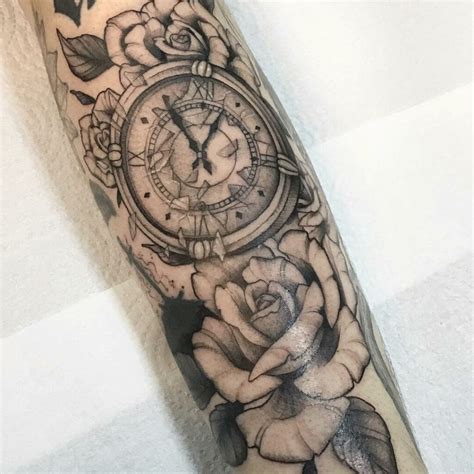 12 Clock Flower Tattoo Ideas To Inspire You Alexie