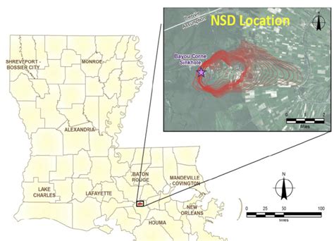 1 Location Of Napoleonvill Salt Dome Nsd In Louisiana Usa Contours
