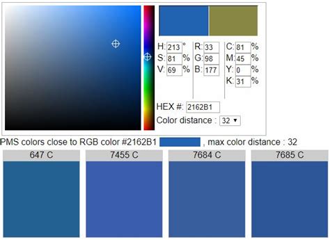 Rgb To Pms Hex To Pms Color Code Converter