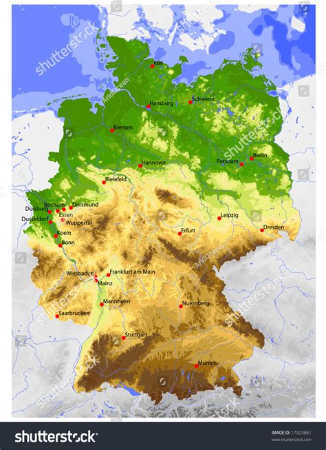 topography map of germany