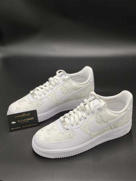 Nike Air Force 1 X Limited Edition Grey On White Lv Bccustomz