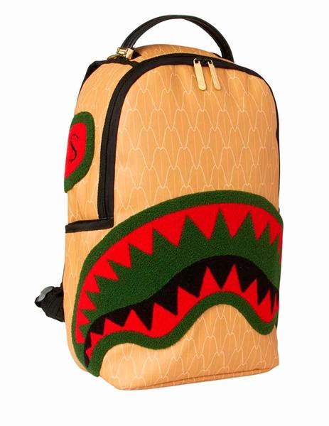 Mochila Sprayground Estilo Gucci Marrón Envío Gratis