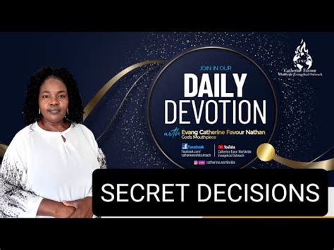 Daily Devotion Secret Decisions Youtube