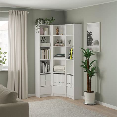 Billy Bookcase Combinationcrnr Solution White Ikea