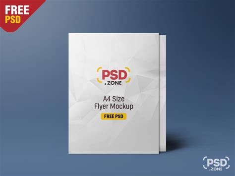 Standing A4 Size Flyer Mockup Psd Psd Zone