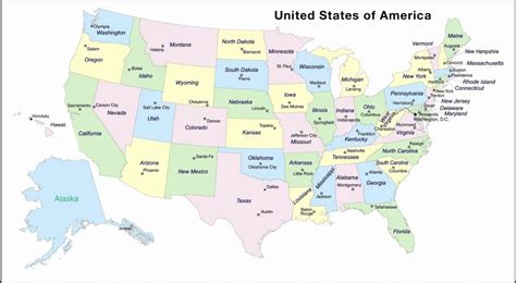 List Of Us 50 States Capitals Map Quiz Digitally Credible Calendars