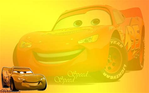 Hd Wallpaper Cars Lightning Mcqueen Yellow Colored Background
