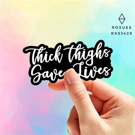 thick thighs save lives sticker gil power decal water bottle etsy