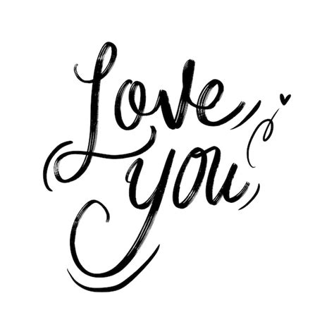 Premium Vector Love You Calligraphy Typography Lettering