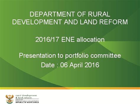 Department Of Rural Development And Land Reform 201617