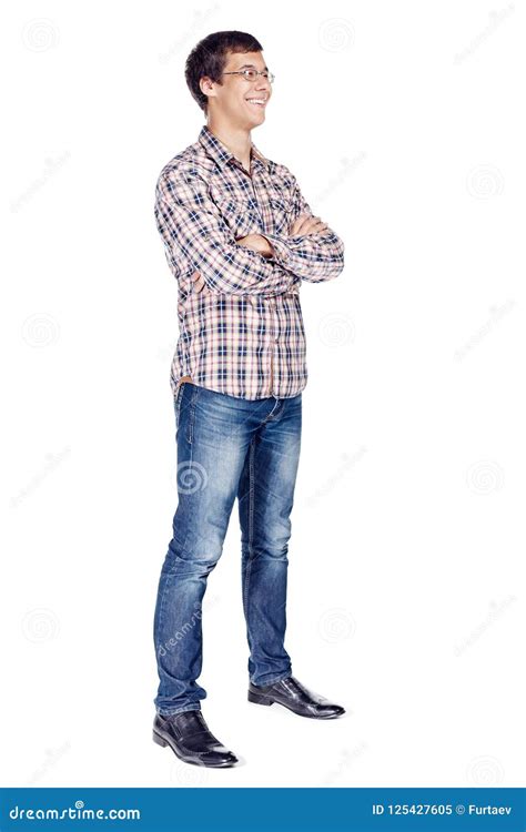 Man With Arms Crossed Full Body Stock Image Image Of Hands Latin