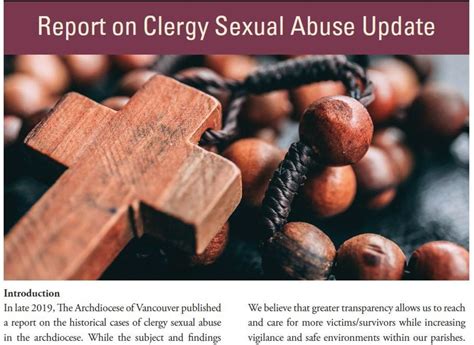 Vancouver Archdiocese Updates Progress On Sexual Abuse Cases Bc Catholic Multimedia Catholic